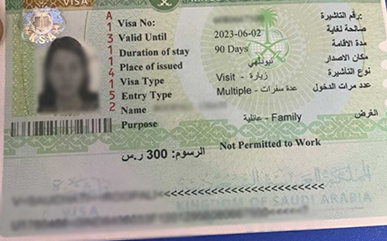 Saudi Visit Visa Stamping